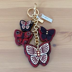 NWT Coach butterfly cluster bag charm